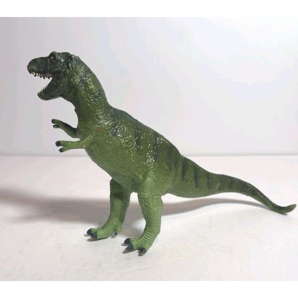 1988 Vtg Carnegie Safari Tyrannosaurus Rex T-Rex Hard Rubber Figure 9"x6.5"